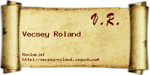 Vecsey Roland névjegykártya