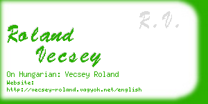 roland vecsey business card